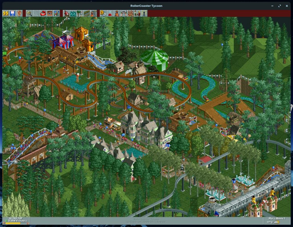 Gameplay de Rollercoaster Tycoon