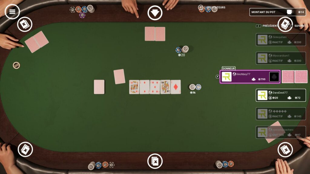 Gameplay de Poker Club
