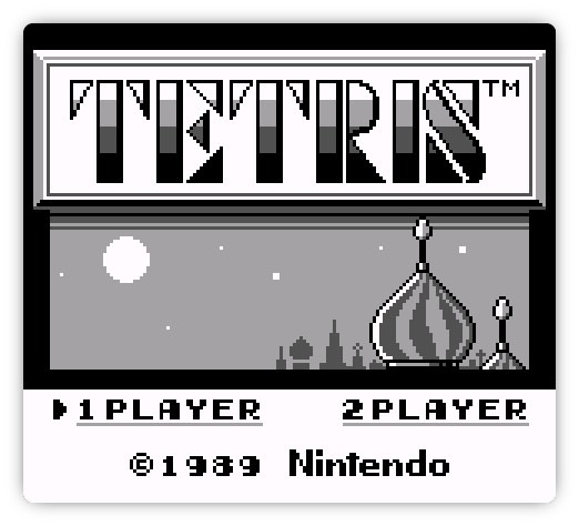 Ecran titre de Tetris